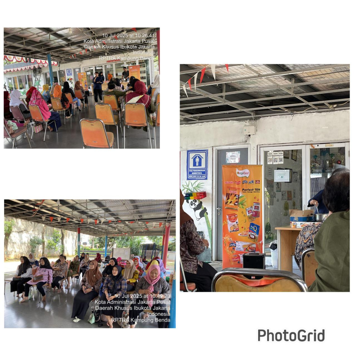 Kegiatan Masak dari Egafood bersama warga sekitar RPTRA di Aula RPTRA Kp.Benda