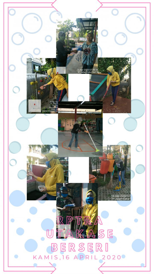 Kegiatan Piket Dan Monitoring Pengelola RPTRA Kelurahan Utan Kayu Selatan 16 April 2020