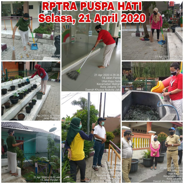 Kegiatan Piket Dan Monitoring Pengelola RPTRA Puspa Hati