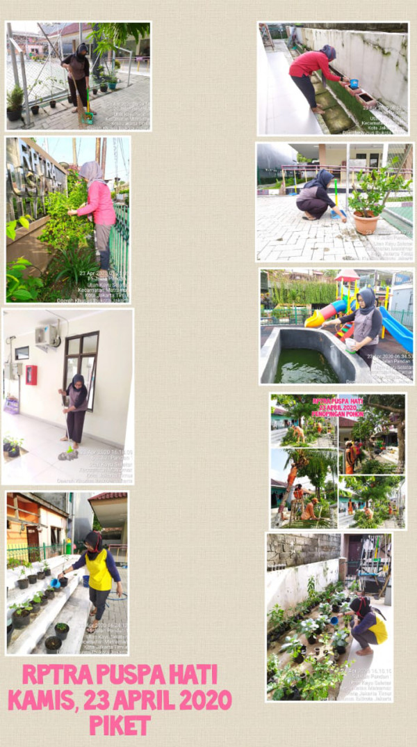 Kegiatan Piket Dan Monitoring Pengelola RPTRA Puspa Hati