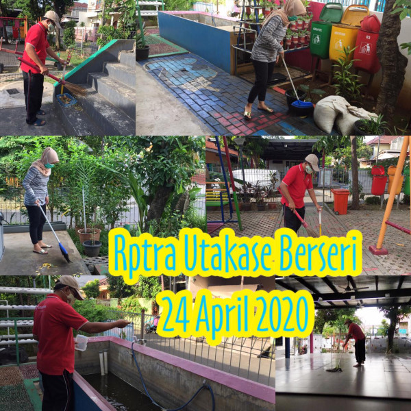 Kegiatan Piket Dan Monitoring Pengelola RPTRA Kelurahan Utan Kayu Selatan 24 April 2020
