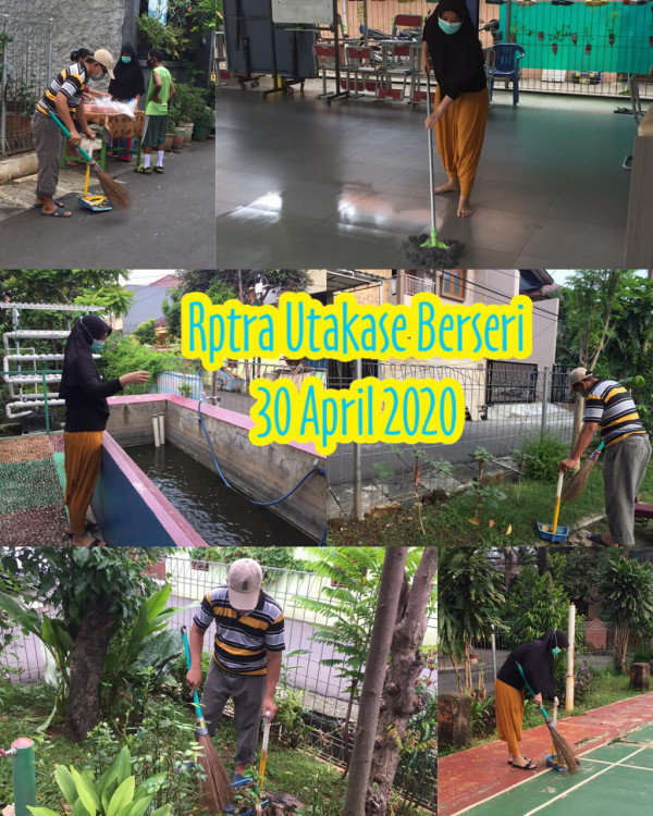 Kegiatan Piket Dan Monitoring Pengelola RPTRA Kelurahan Utan Kayu Selatan 30 April 2020