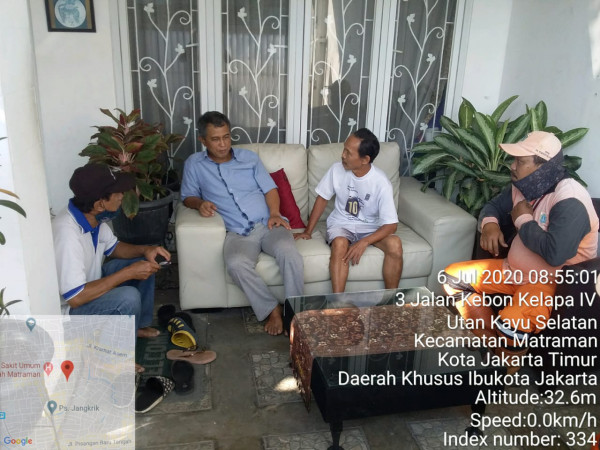 Koordinasi dgn Rw 09 dan Rt terkait Dumas terkait penjualan hewan kurban tgl 5 Juli