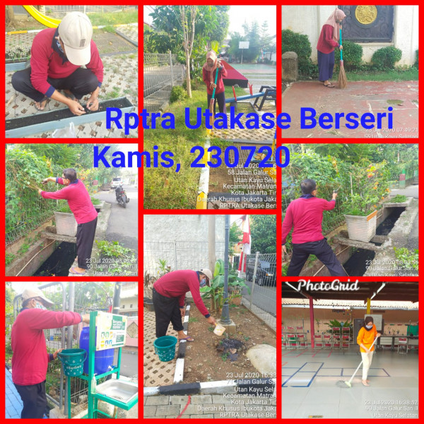 Kegiatan Piket dan Monitoring Pengelola RPTRA Kelurahan Utan Kayu Selatan 23 Juli 2020