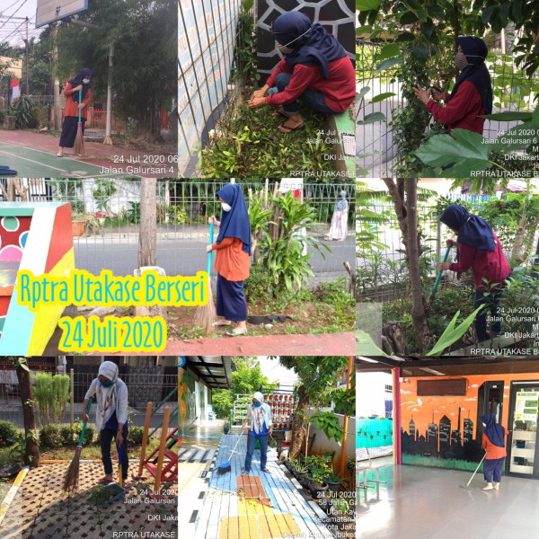 Kegiatan Piket dan Monitoring Pengelola RPTRA Kelurahan Utan Kayu Selatan 24 Juli