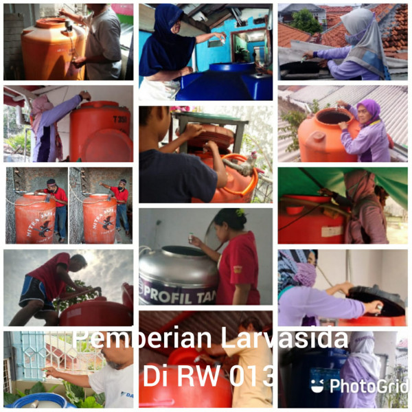 Larvasidasi di Lingkungan Rw013