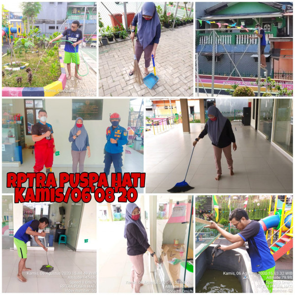 Kegiatan Piket dan Monitoring Pengelola Rptra Kelurahan Utan Kayu Selatan 06 Agustus 2020