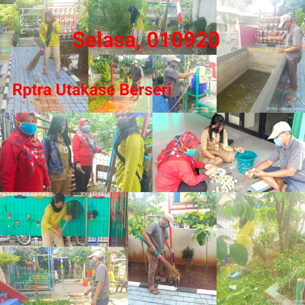 Kegiatan Piket dan Monitoring Pengelola Rptra Kelurahan Utan Kayu Selatan 