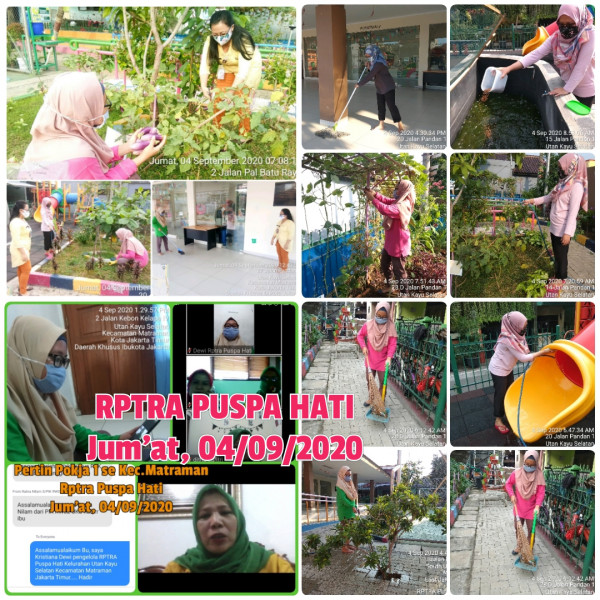 Kegiatan Piket dan Monitoring Pengelola Rptra Kelurahan Utan Kayu Selatan