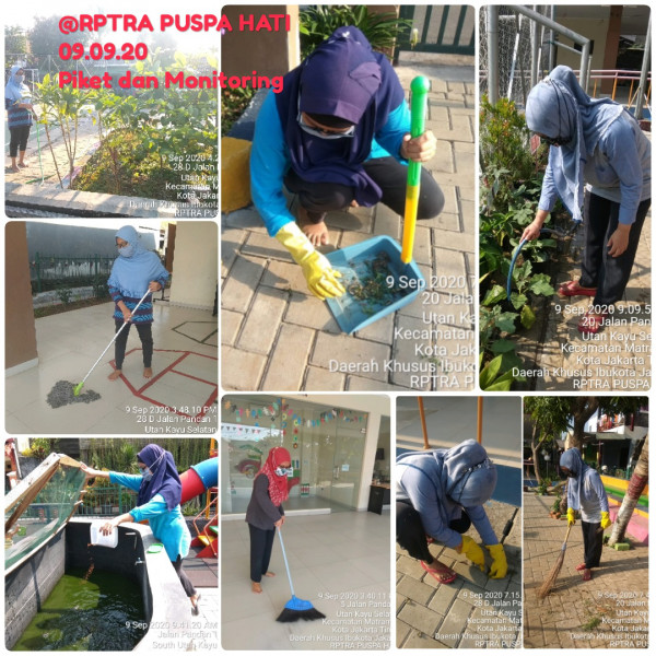 Kegiatan Piket dan Monitoring Pengelola Rptra Kelurahan Utan Kayu Selatan