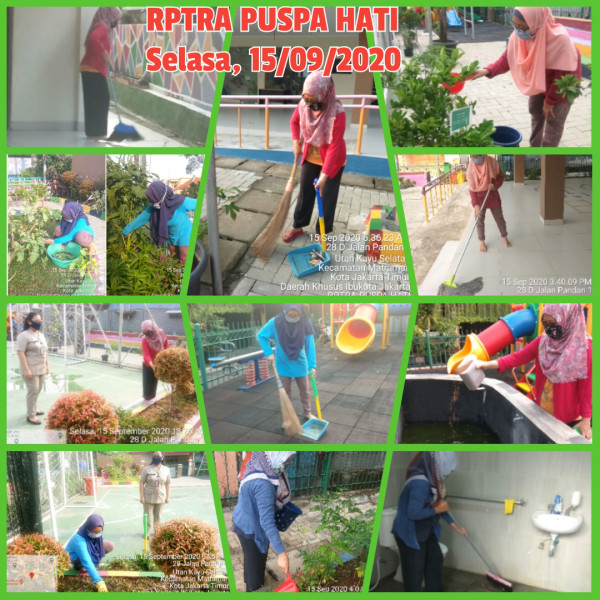 Kegiatan Piket dan Monitoring Pengelola Rptra Kelurahan Utan Kayu Selatan