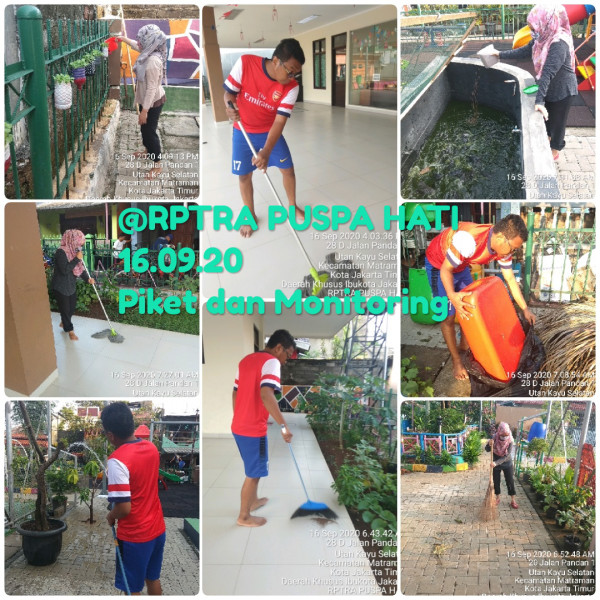 Kegiatan Piket dan Monitoring Pengelola Rptra Kelurahan Utan Kayu Selatan
