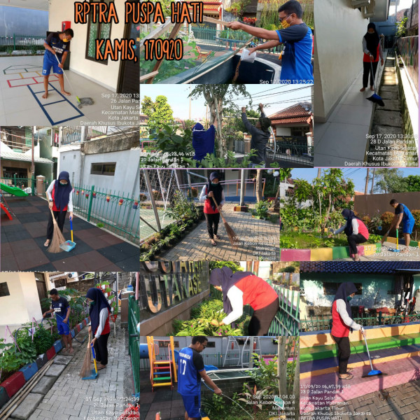 Kegiatan Piket dan Monitoring Pengelola Rptra Kelurahan Utan Kayu Selatan