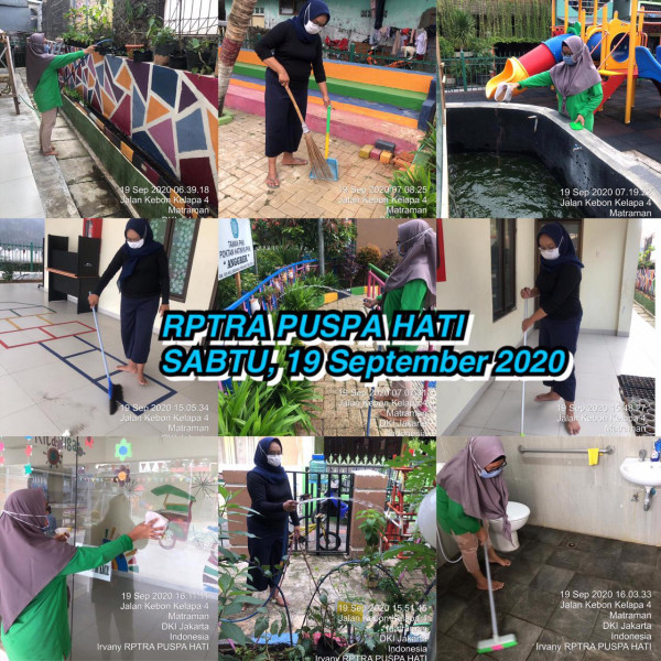 Kegiatan Piket dan Monitoring Pengelola Rptra Kelurahan Utan Kayu Selatan