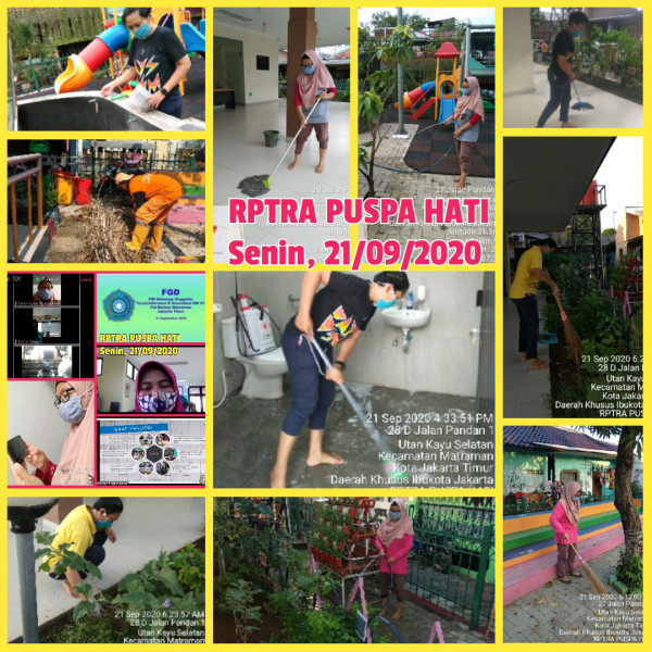 Kegiatan Piket dan Monitoring Pengelola Rptra Kelurahan Utan Kayu Selatan