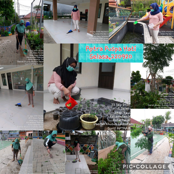 Kegiatan Piket dan Monitoring Pengelola Rptra Kelurahan Utan Kayu Selatan