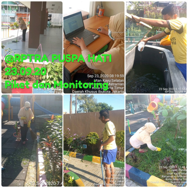 Kegiatan Piket dan Monitoring Pengelola Rptra Kelurahan Utan Kayu Selatan