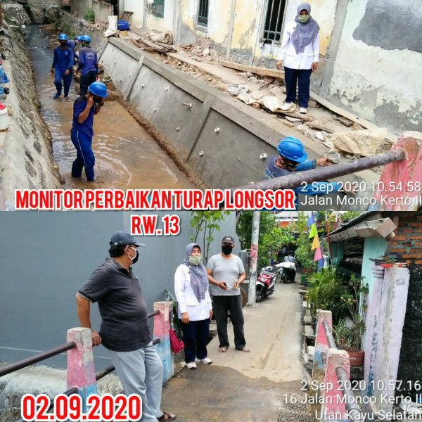 Monitoring Perbaikan Turap Longsor RW 13
