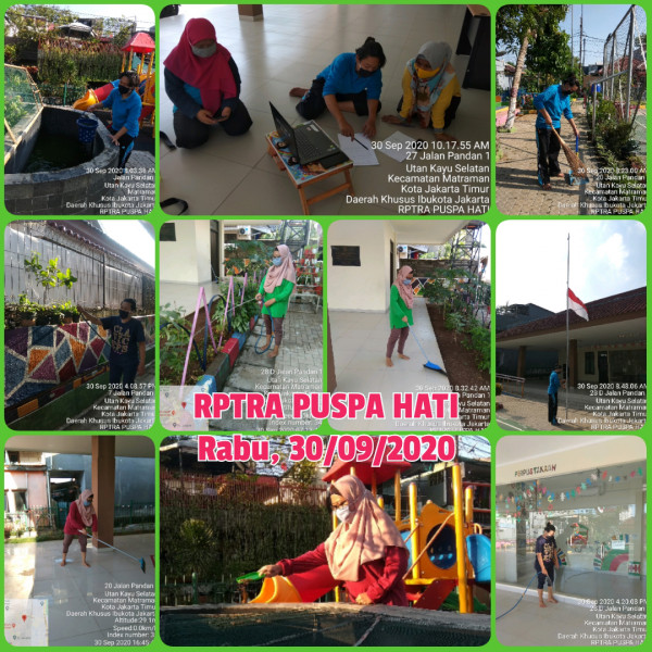 Kegiatan Piket dan Monitoring Pengelola Rptra Kelurahan Utan Kayu Selatan