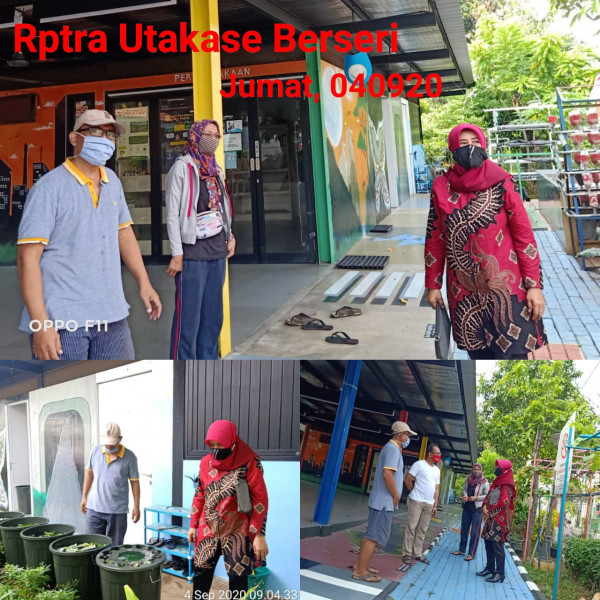 Monitoring Kasie Ekbang dan LMK terkait pembuatan Damper di RPTRA UTAKASE