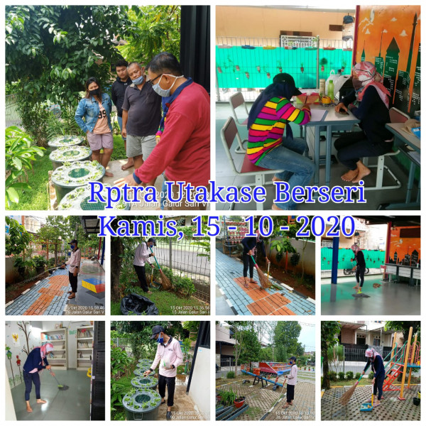 Kegiatan Piket dan Monitoring Pengelola Rptra Kelurahan Utan Kayu Selatan 15 Oktober 2020