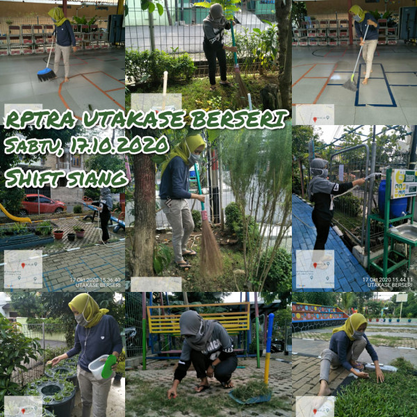 Kegiatan Piket dan Monitoring Pengelola Rptra Kelurahan Utan Kayu Selatan 17 Oktober 2020
