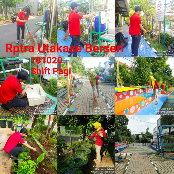 Kegiatan Piket dan Monitoring Pengelola Rptra Kelurahan Utan Kayu Selatan 18 Oktober 2020