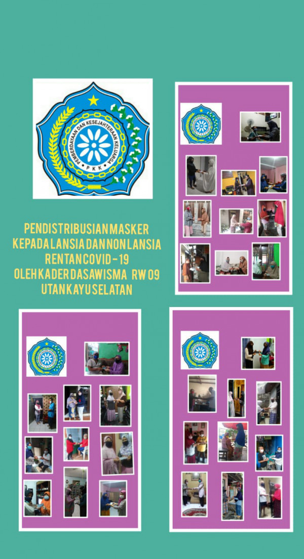 Pendistribusian Masker RW 09 Kelurahan Utan Kayu Selatan