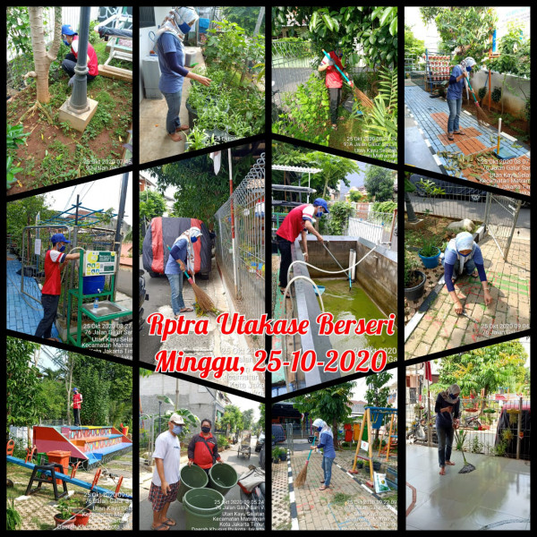 Kegiatan Piket dan Monitoring Pengelola Rptra Kelurahan Utan Kayu Selatan 25 Oktober 2020