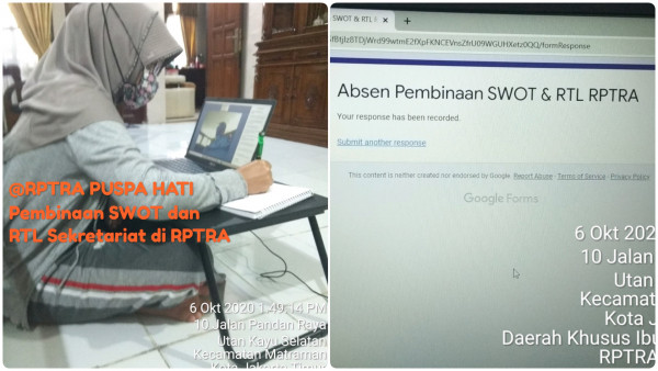 RPTRA PUSPA HATI - pembinaan swot dan rtl sekretariat