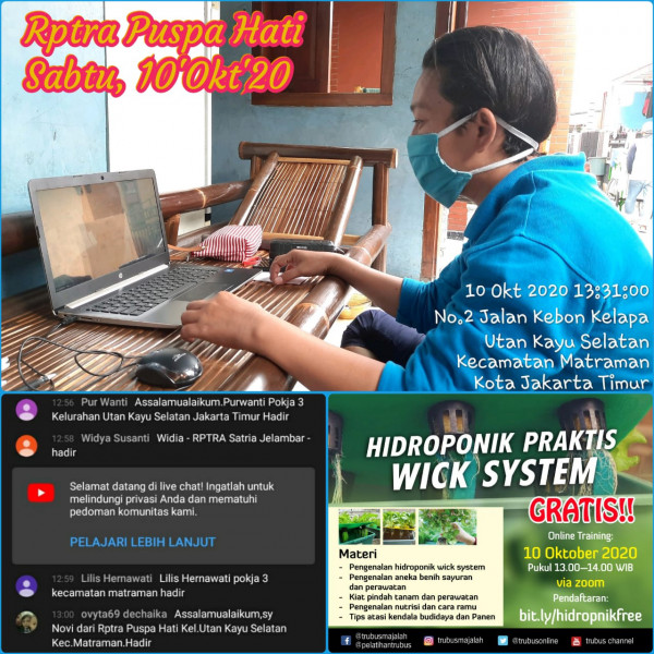 RPTRA PUSPA HATI - webminar pelatihan hidroponik