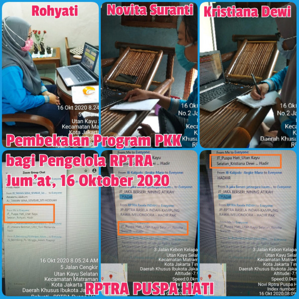 RPTRA PUSPA HATI - Pembekalan Program PKK bagi Pengelola RPTRA