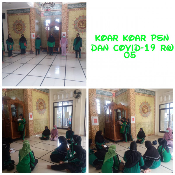 Koar-koar PSN dan covid -19 Masjid Al Maghfiroh Bersama Staff Kesra Kel UKS