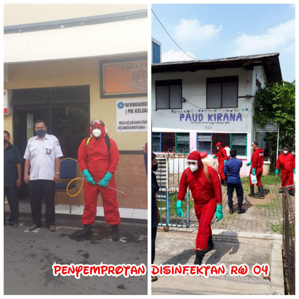 Monitor Penyemprotan Disenfektan Oleh Damkar Kecamatan Matraman 