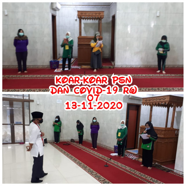 Koar-koar PSN dan Covid -19 Masjid As Syamsu bersama Kasie Kesra Kecamatan Matraman, Kasie Kesra Kelurahan Utan Kayu Selatan 
