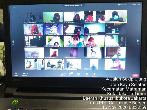 Zoom Meet Pelatihan Pemberdayaan Masyarakat Angkatan I Tahun 2020 Berbasis e-learning 