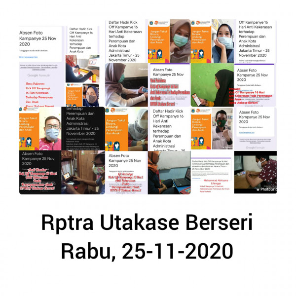 Zoom Meet Kick Off Kampanye 16 Hari Anti Kekerasan Terhadap Perempuan dan Anak Tahun 2020 oleh Dinas PPAPP DKI Jakarta 
