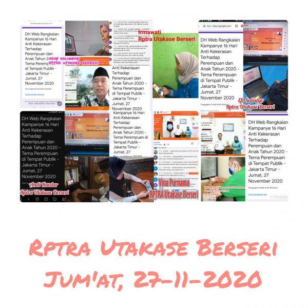 Zoom Meet Kick Off Kampanye 16 Hari Anti Kekerasan Terhadap Perempuan dan Anak Tahun 2020 oleh Dinas PPAPP DKI Jakarta 