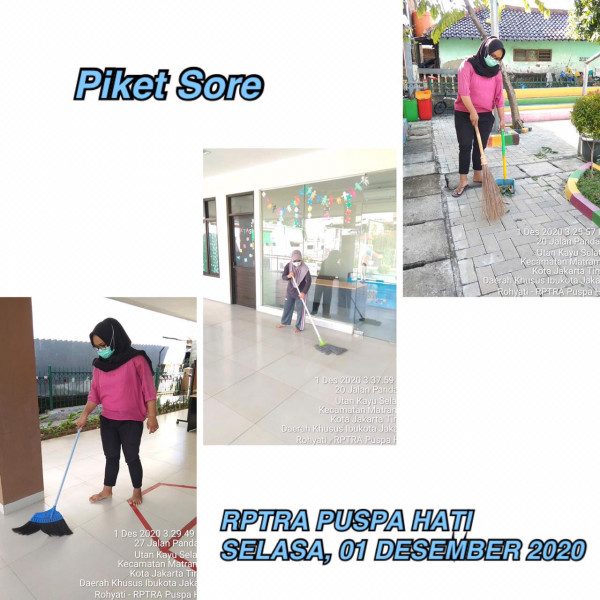 Piket Monitoring pengelola RPTRA Utakase Berseri dan Puspa Hati