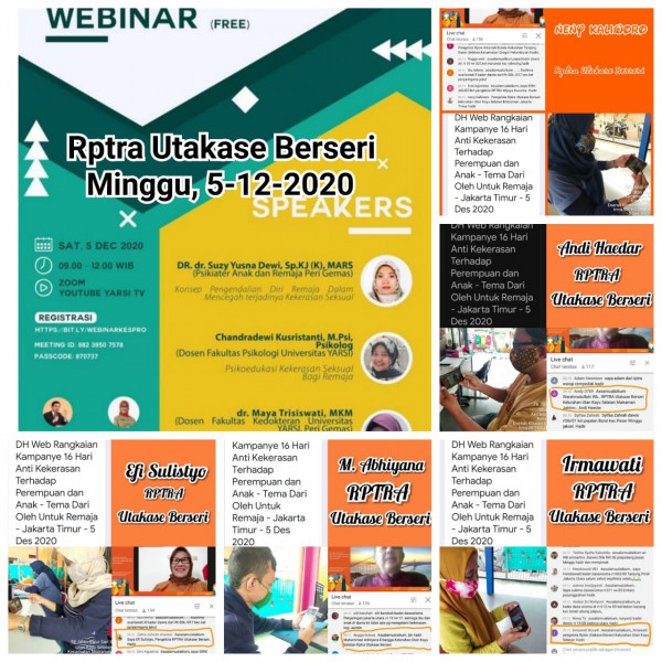 Zoom Meet Kick Off Kampanye 16 Hari Anti Kekerasan Terhadap Perempuan dan Anak Tahun 2020 oleh Dinas PPAPP DKI Jakarta 