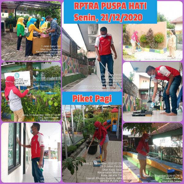 Piket dan Monitoring RPTRA Utakase Berseri dan Puspa Hati