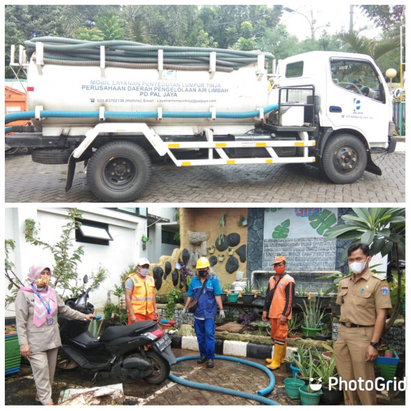 Mobil Limbah PD  Pal Jaya di kelurahan Utan Kayu Selatan