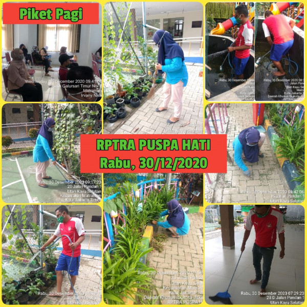 Piket dan Monitoring RPTRA Utakase Berseri dan Puspa Hati