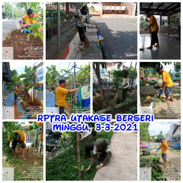 Kegiatan Piket dan Monitoring Pengelola RPTRA Kelurahan Utan Kayu Selatan 03 Januari 2021