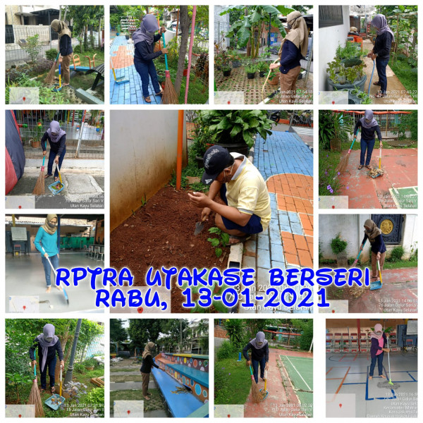 Kegiatan Piket dan Monitoring Pengelola RPTRA Kelurahan Utan Kayu Selatan 13 Januari 2021