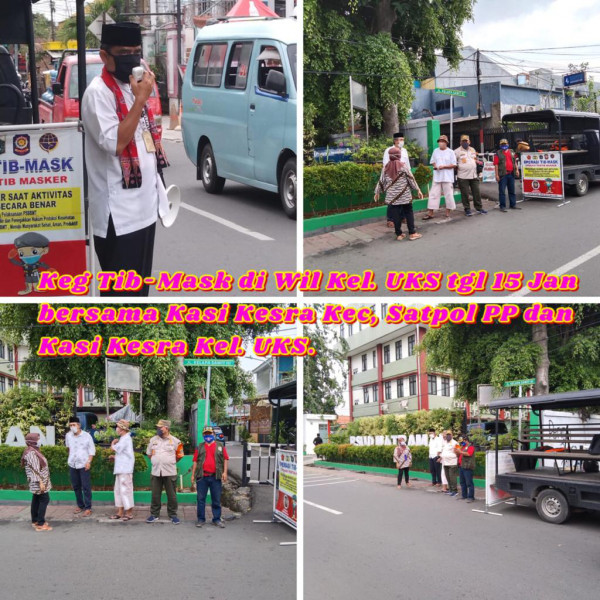 Kegiatan Tertib Masker di wilayah Kel. UKS