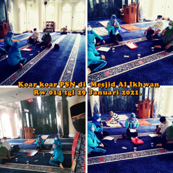 koar-koar PSN dan Cpvid-19 Bersama Staff Kesra Kelurahan Utan Kayu Selatan 29 Januari 2021