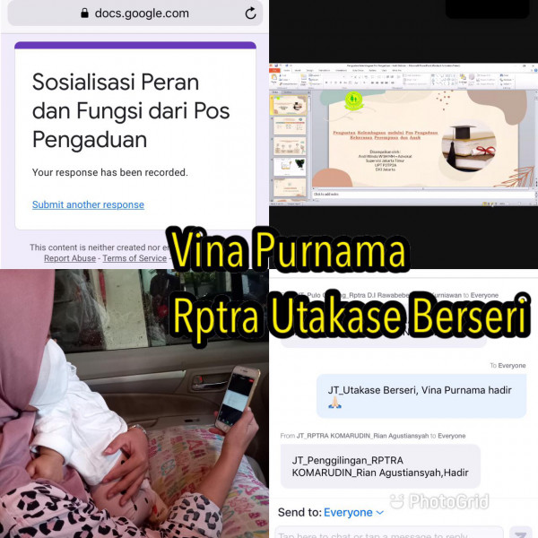 Kegiatan Zoom "Sosialisasi Peran dan Fungsi dari Pos Pengaduan"