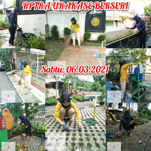 Kegiatan Piket dan Monitoring Pengelola RPTRA Kelurahan Utan Kayu Selatan 6 Maret 2021