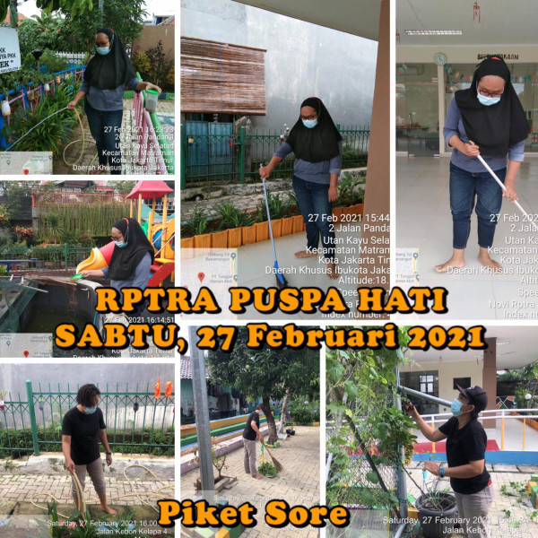 Kegiatan Piket dan Monitoring Pengelola Rptra